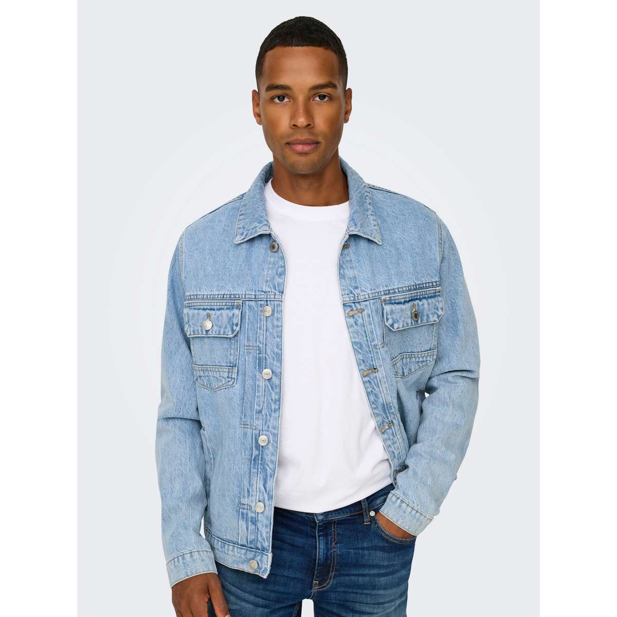 ONLY & SONS MEN΄S REGULAR FIT DUKE DENIM JACKET 22032035 LIGHT BLUE